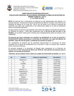 PUBLICACION PROCESO ALUMNO DE INFANTERIA DE MARINA
