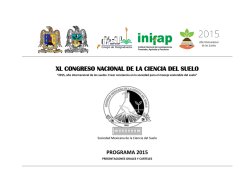 programa general 2015 - Sociedad Mexicana de la Ciencia del Suelo