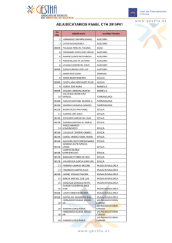 ADJUDICATARIOS PANEL CTH 2015P01