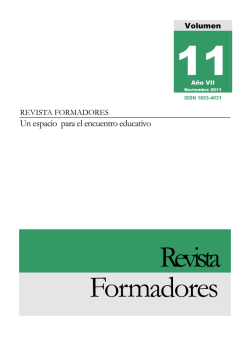 Revista Formadores, (11) año 7.