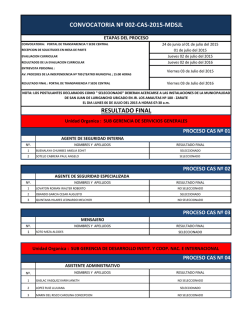 Resutados Finales - Municipalidad de San Juan de Lurigancho
