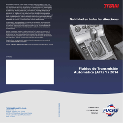Fluidos de Transmisión Automática (ATF) 1 / 2014