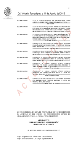 Lista20150811 - Tribunal Fiscal del Estado de Tamaulipas