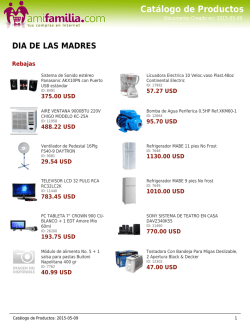 Cat&aacute;logo de Productos