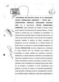 Reglamento y Estatuto - Mutual Inmobiliaria Argentina