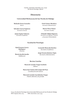 Directorio - Revista UARICHA - Universidad Michoacana de San
