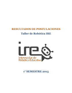 resultado de las postulaciones - Interescolar de Robótica Educativa