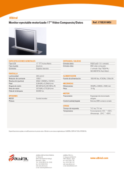 Monitor eyectable motorizado 17” Vídeo Compuesto/Datos albiral