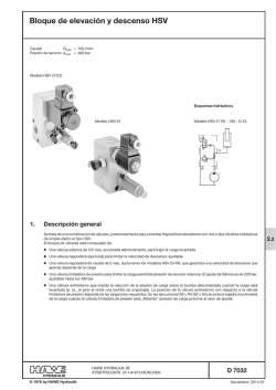 Bloque de elevación y descenso del tipo HSV: D 7032