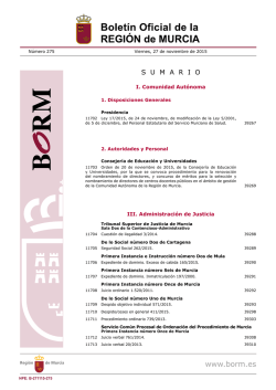 PDF del BORM n&uacute;mero 274 de 27/11/2015