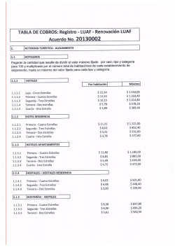 Tabla de Cobro Acuerdo Ministerial 20130002