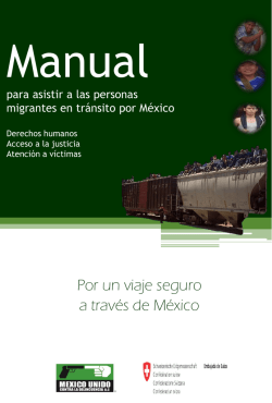 Manual para asistir a las personas migrantes en tránsito por México