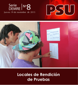 Locales de Rendición de Pruebas