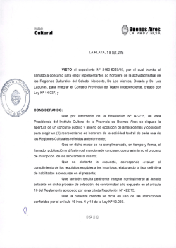 ÿþ5 0 5 0 c o n c u r s o - Consejo Provincial de Teatro Independiente