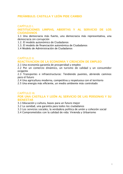 Programa Ciudadanos Elecciones Autonómicas Castilla y León