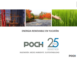Energías Renovables en Yucatán / Mtro. Manuel Sánchez Carril