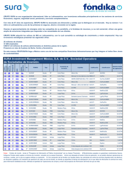 SURA Investment Management México, S.A. de C.V., Sociedad