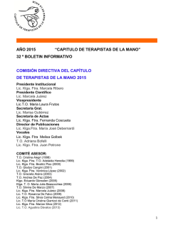 AÑO 2013 “CAPITULO DE TERAPISTAS
