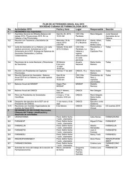 PLAN DE ACTIVIDADES ANUAL 2015 SCF