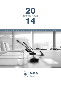 Informe anual AMA Seguros España 2014