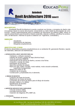 Revit Architecture 2016 (nivel I)