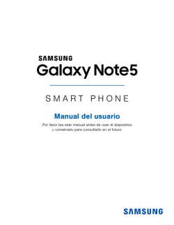 SMART PHONE - Galaxy Note 5 Manual