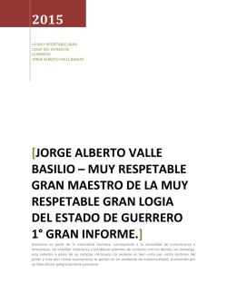 JORGE ALBERTO VALLE BASILIO – MUY RESPETABLE GRAN
