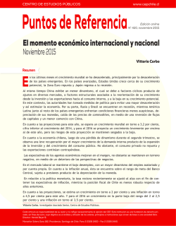 El momento económico internacional y nacional. Noviembre 2015