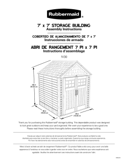 7` x 7` STORAGE BUILDING ABRI DE RANGEMENT 7 PI x 7 PI