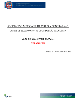 guía de práctica clínica colangitis - Asociación Mexicana de Cirugía