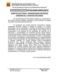 comité electoral universitario entregó credencial a nuevos