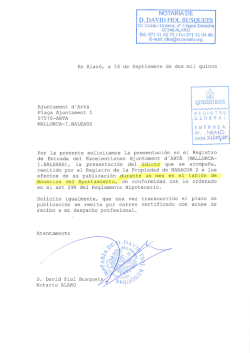 NOTARIA DE D. DAVID FIOL BUSQUETS