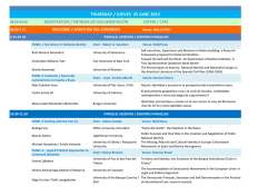 THURSDAY / JUEVES 25 JUNE 2015