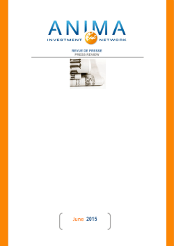 June 2015 - ANIMA Investment Network