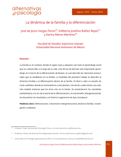 9 - La dinámica de la familia y la diferenciación