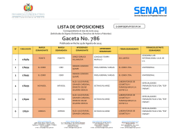 Lista de Oposiciones