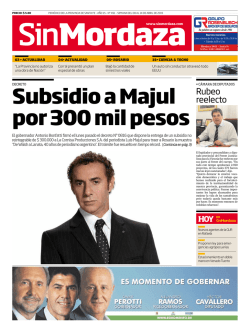 Subsidio a Majul por 300 mil pesos