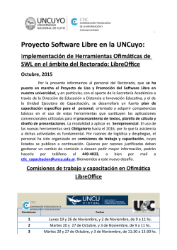 Proyecto Software Libre en la UNCuyo: