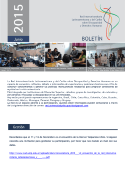 Boletín del mes de Junio - Comisión Universitaria sobre Discapacidad