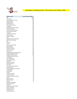 VI Ranking Escolar