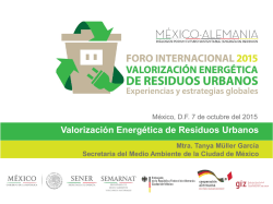 Residuos - Aprovechamiento Energético de Residuos Urbanos en
