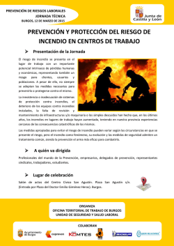 PREVENCIÓN Y PROTECCIÓN DEL RIESGO DE INCENDIO EN