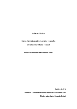 Informe Técnico Marco Normativo sobre Incendios Forestales en la