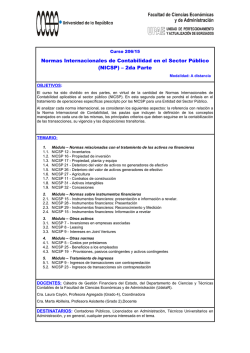 Normas Internacionales de Contabilidad en el Sector Público (NICSP)