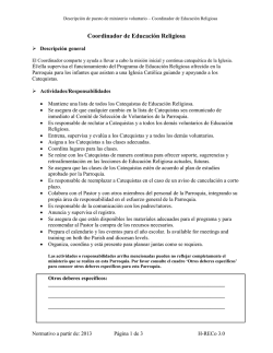 65 Coordinador de Educación Religiosa