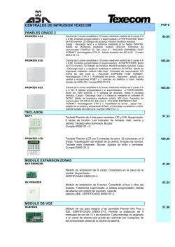 CENTRALES DE INTRUSION TEXECOM