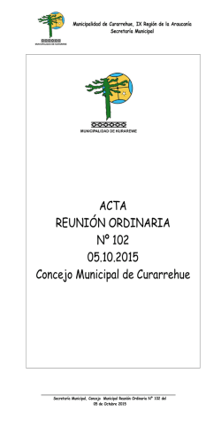 Acta reunión Ordinaria N° 102