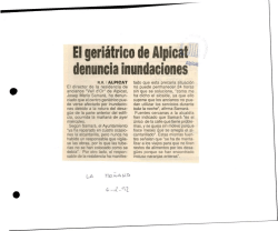 El geriátrico de Alpicat denuncia inundaciones*