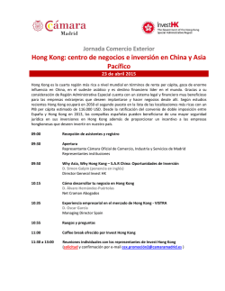 Hong Kong: centro de negocios e inversión en China y Asia Pacífico