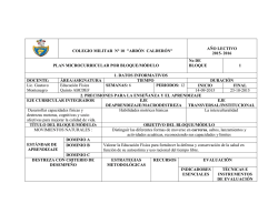 2016 PLAN MICROCURRICULAR POR BLOQUE/MÓDULO No DE